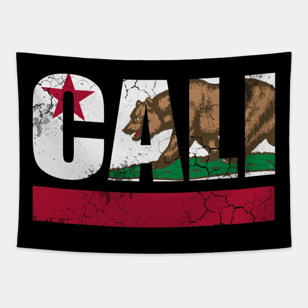 California Republic Flag Cali Tapestry by E