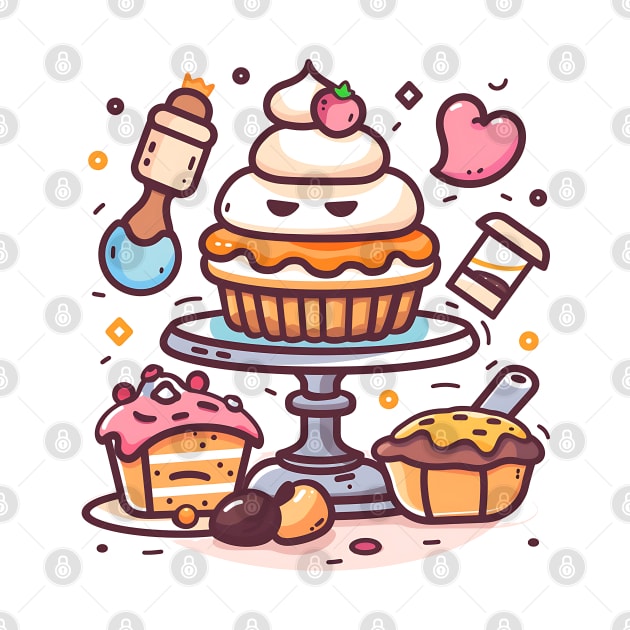 cooking cake by Printashopus