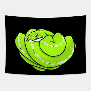 Green Tree Python Snake Tapestry