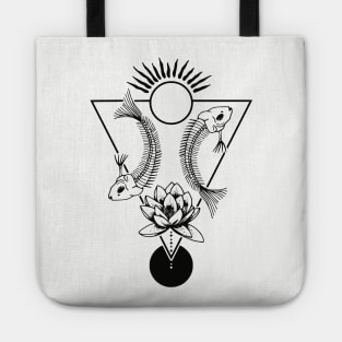 Pisces Zodiac Sign Shirt Tote