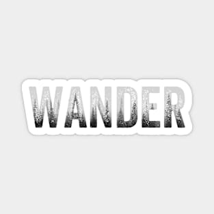 Wander - Double Exposure With Foggy Forest Magnet