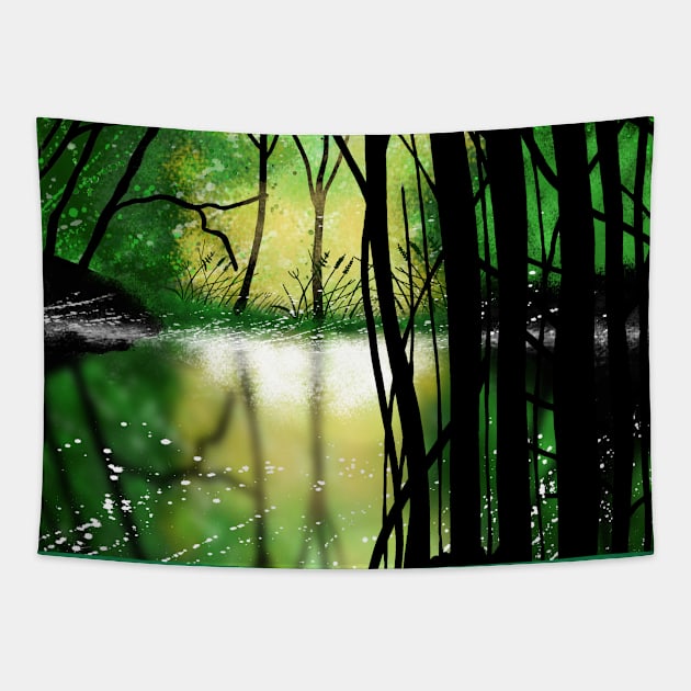 Lagoon Tapestry by Scratch