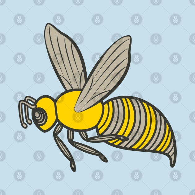 RETRO BUGS BUMBLEBEE Cute Friendly Graphic Cartoon Bee Bug - UnBlink Studio by Jackie Tahara by UnBlink Studio by Jackie Tahara