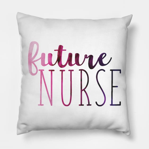 Purple and Pink Ombre Future Nurse Pillow by annmariestowe