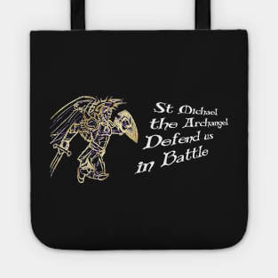 St Michael the Archangel Prayer Saint Angel Catholic Prayer 52820 Tote