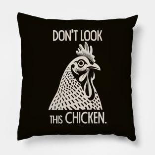 do look this chicken retro Pillow