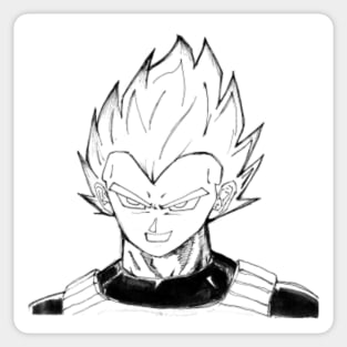 Vegeta Saiyan prince Sticker for Sale by Yashdusane