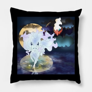 Ice fox and nightmare monster Pillow