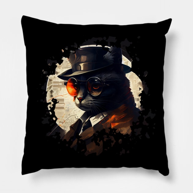 Cyber Cat Pillow by Pixy Official
