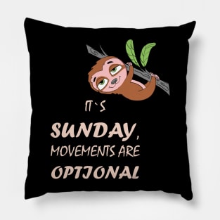 Funny Cute Lazy Relaxed Hanging Sunday Sloth Pillow