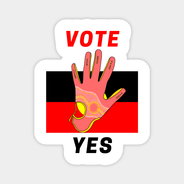 Vote Yes To The Voice Indigenous Voice To Parliament Magnet by 3dozecreations