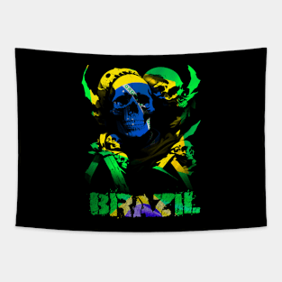 Skull Brazilian Flag | Brazil Flag | Rio de Janeiro | Country Flag Tapestry