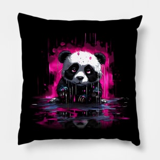 Sad Panda, cartoon, Splash Pillow