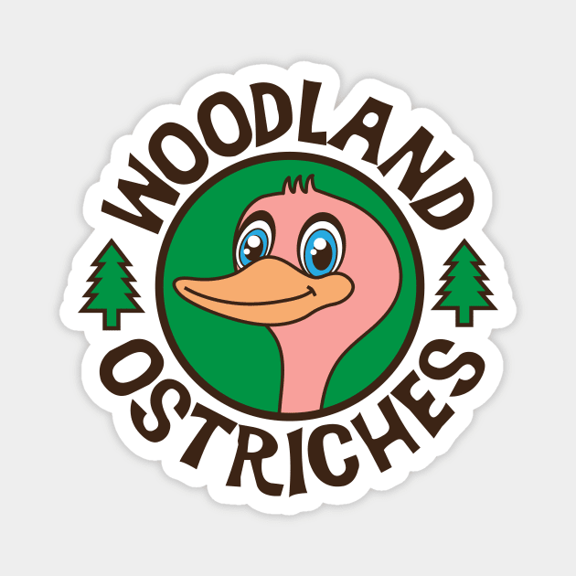 Woodland Ostriches Magnet by Mike Ralph Creative