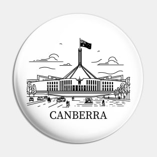 canberra line art illustration Pin