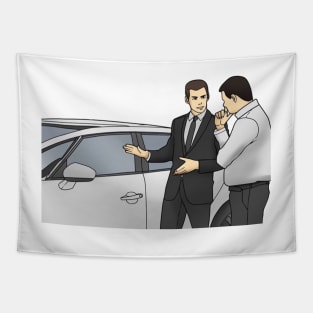 Slaps Roof Of Car Meme Tapestry