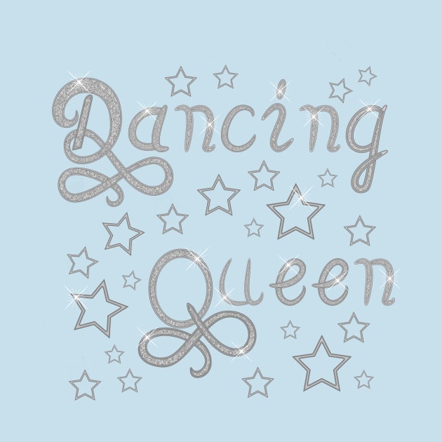 Dancing queen-Silver by ElleNico Art & Design