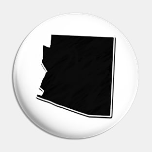 Black Arizona Outline Pin