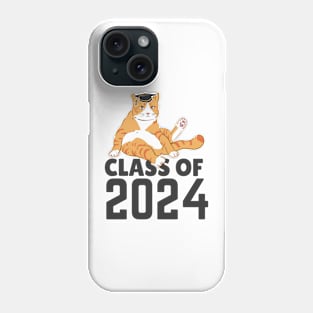 Funny  class of 2024 senior graduation 2024   cat Phone Case