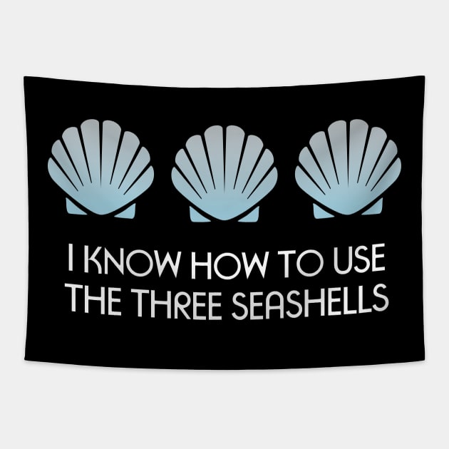 I know how to use the three seashells Tapestry by VinagreShop