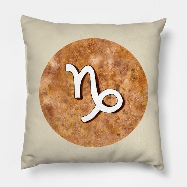 Capricorn astrological sign Pillow by Savousepate