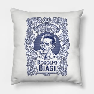 Rodolfo Biagi (in blue) Pillow