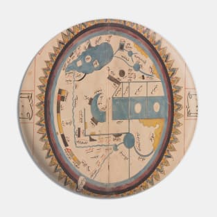 world map in a manuscript Pin
