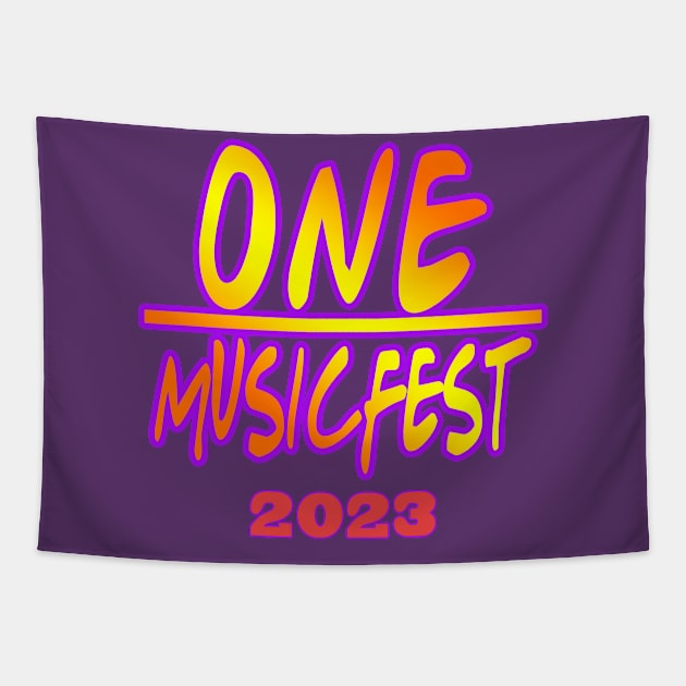 One Music Fest Tapestry by WordsFactory