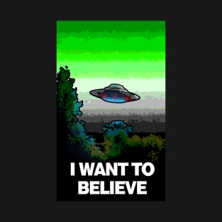 I WANT TO BELIEVE in AROMANTICS T-Shirt