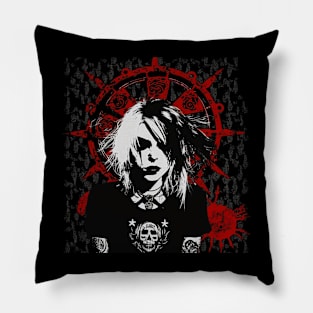 Girl, aesthetic, Occult, Unholy, grunge, Emo, Punk, Satanic, e girl, egirl, goth, baphomet, punk rock, death metal Pillow