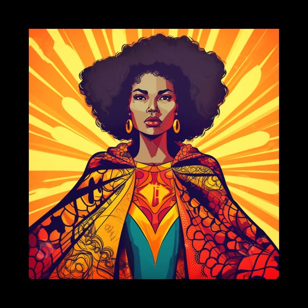 African Queen, Afro Superhero, Female Warrior, Black History by dukito