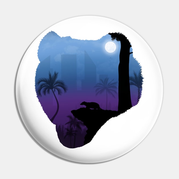 CITY NIGHTLIFE BADGER (SILHOUETTE) Pin by Pioneering Pieces