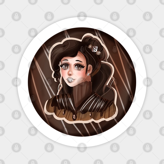 Victorian Chocolate Girl Magnet by Etqtay