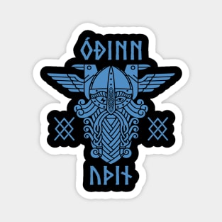 Odin Norse God Futhark Runes Pagan Viking Mythology Allfather Magnet