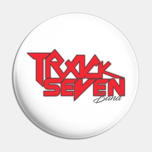 Grey Red Track Seven Band logo Pin