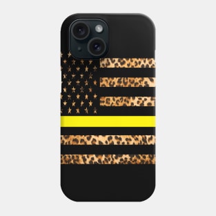 Leopard Thin Gold Line Dispatcher Phone Case