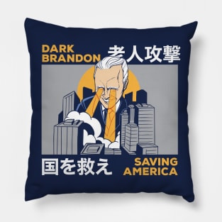 Dark Brandon Rises // Funny Dark Brandon Meme Pillow