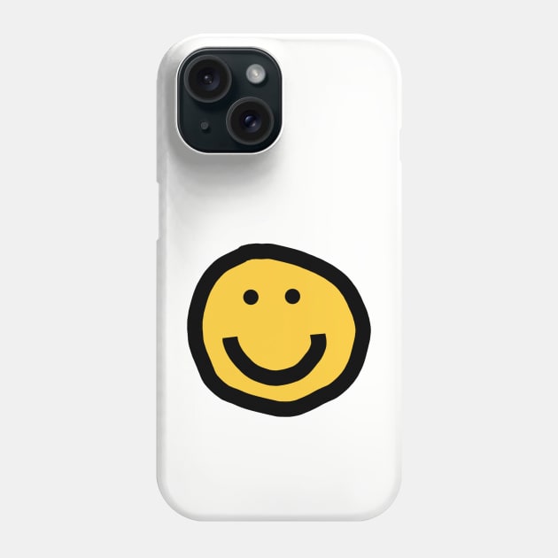 Round Face with Smile Phone Case by ellenhenryart
