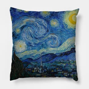 Vincent Van Gogh - Starry Night - Minimalist Art Poster Series Poster Pillow