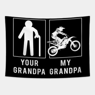 dirtbike your grandpa my grandpa tee for your grandson granddaughter Tapestry