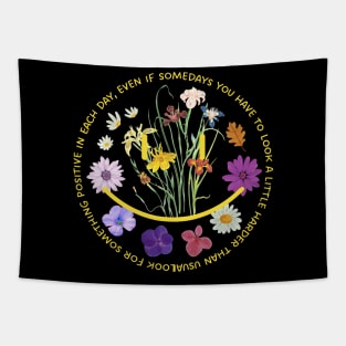 Smile Flowers Vibes Tapestry