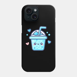 Cute Kawaii Blue Ice Drink with Hearts | Kawaii Food Art for Kawaii Lovers Phone Case