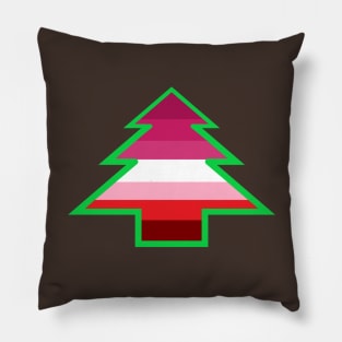 Lesbian Pride: Christmas Tree Pillow