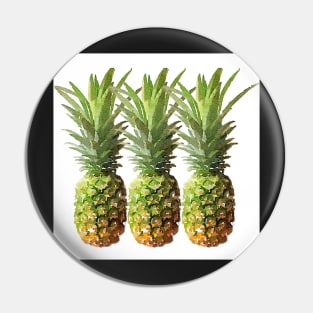 Watercolor Pineapples Tropical Fruit Pin