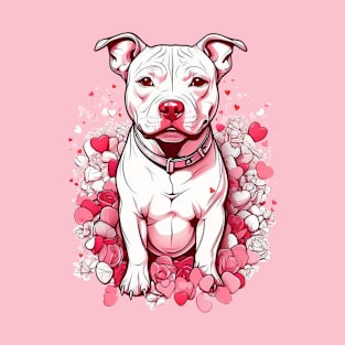 Cute Pitbull Love: Hearts, Smarties, and Happy Valentine’s Day! - Valentine’s T-Shirt