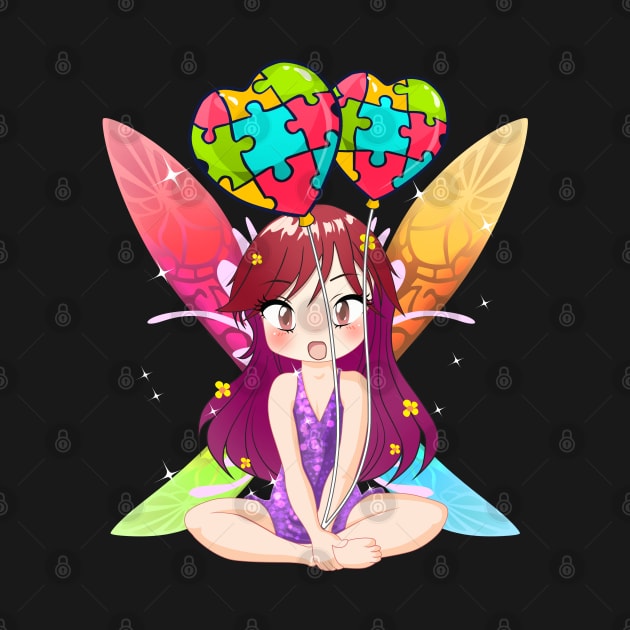 Magical Cute Fairy Autism Awareness by TheBeardComic