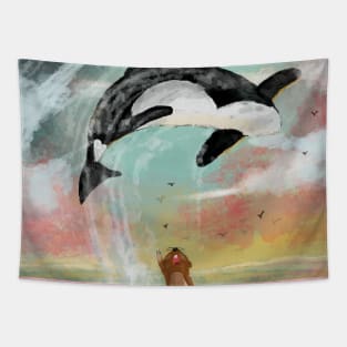 Whale and the Otter Tapestry