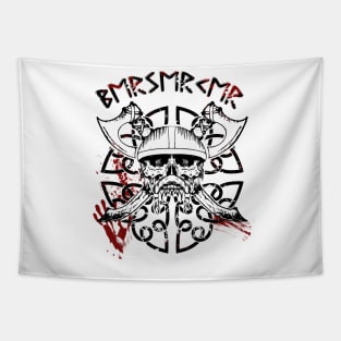 Viking Warrior Skull with knotwork, norse Tapestry