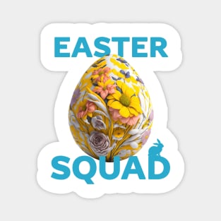 Easter SQUAD Design with Floral Egg Magnet
