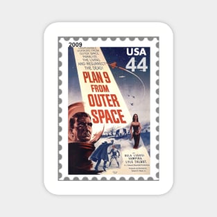 Plan 9 From Outer Space as a Stamp Magnet